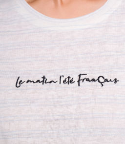 Футболка #КТ9102 (1), голубой, белый