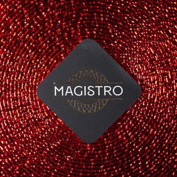 Тарелка стеклянная Magistro «Карамель. Красный», d=27 см, красная
