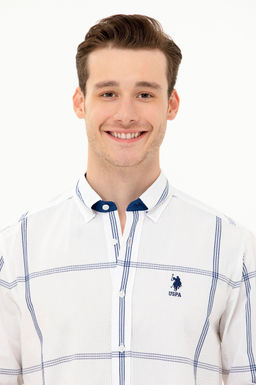 Мужская белая рубашка с длинным рукавом - U.s. polo assn фото 3