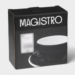 Кофейная пара Magistro Coffee time, чашка 300 мл, блюдце d=15.5 см, фарфор, чёрная