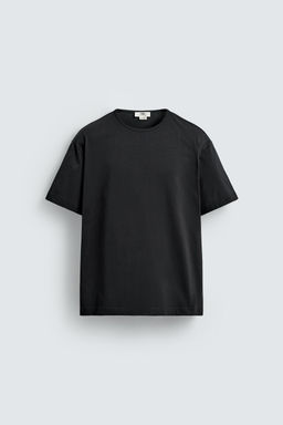 HEAVYWEIGHT RIBBED TRIM T-SHIRT - Zara фото 7