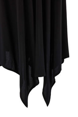 Siyah %100 Viskon Asimetrik Kesim Dokuma Midi Etek TWOSS26ET00033 - Trendyolmilla фото 6