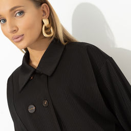 Жакет в полоску, Безупречные манеры (черный) - Charutti фото 3