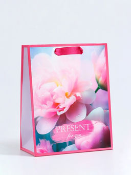 Пакет подарочный вертикальный Flowers, MS 18?23?10 см