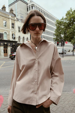 POPLIN SHIRT WITH BUTTONS