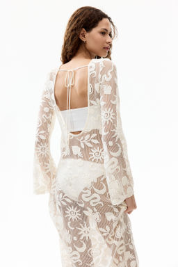 Vestido de rejilla con motivos decorativos - H&m фото 6