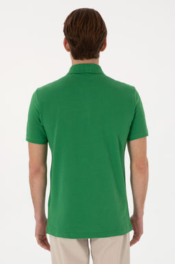 Erkek Slim Fit Polo Yaka Ye_il Basic Ti__rt - U.s. polo assn фото 5
