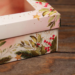 Цена за 5 шт. Коробка складная, крышка-дно, с окном Коробка счастья 21 х 15 х 7 см - UPAK LAND фото 3