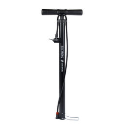 Насос напольный COMIRON BLACKNESS, стальной цилиндр, ручка и основание литой пластик, Presta-Schrader-Dunlop, 11 бар, вес 900гр. /уп 20 - Галеонтрейд фото 2