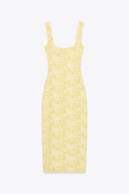 STRETCH SQUARE NECK DRESS - Zara фото 5