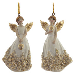Фигурка декоративная подвесная "Ангел", L5 W3,5 H9,5 см, 2в.