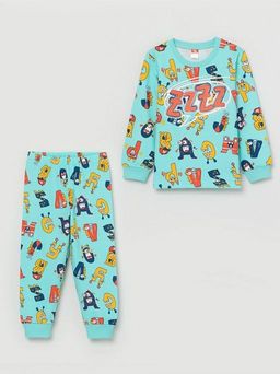 CRB wear/CSBB 50023-40 Комплект для мальчика (джемпер, брюки), бирюзовый/Ex.Cherubino