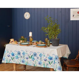 Скатерть Этель. Незабудки, 149?220 см, 100% хлопок, саржа 190 г/м?