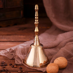 Цена за 2 шт. Колокольчик «Грани», 8×8×18 см, латунь