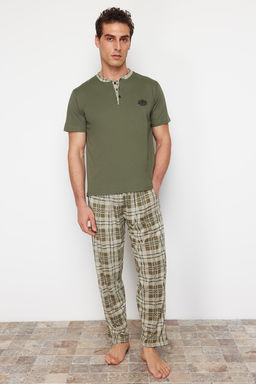 TRENDYOL MAN Antrasit Regular Fit Ekose Orme Pijama Tak?m? TMNSS24PT00037 - Trendyolmilla фото 9