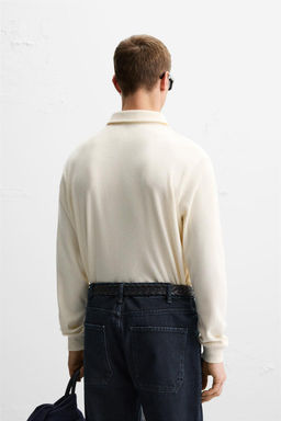 TEXTURED RIBBED POLO SHIRT - Zara фото 4