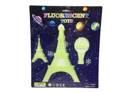 Набор фигурок-наклеек флуор. "Париж" 3шт, в пакете (1900381)