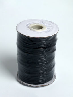 Шнур вощеный d=2 мм, L=50 м, чёрный
