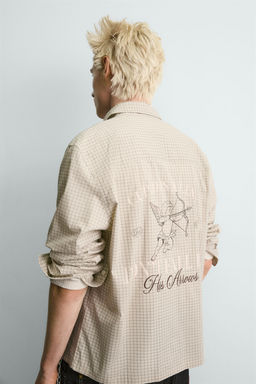 CUPID PRINT CHECK SHIRT - Zara фото 7