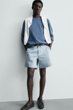 BERMUDA CHINO DENIM / Azul claro
