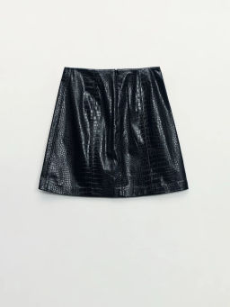 Юбка мини из искусственной кожи / Zarina