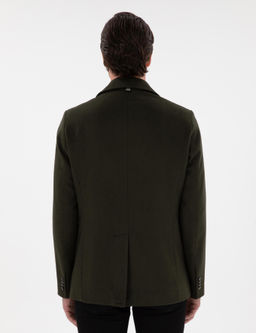 Haki Slim Fit Stamp Pate