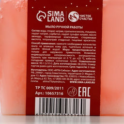 Мыло для рук ручной работы, 90 г, аромат морозная клюквы, Чистое счастье  фото 7