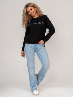 Толстовка женская, цвет черный