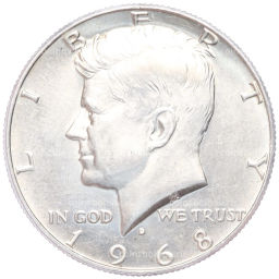 1/2 доллара (50 центов) 1968 года D США