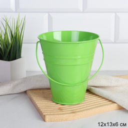 Ведерко для сервировки 12х13х6,5см / G-YW29841 /уп 144/ Зеленое