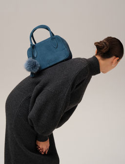 Замшевая сумка Polly DBR 31348 синий туман  фото 9