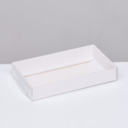 Цена за 2 шт. Кондитерская упаковка, белая с PVC крышкой, 18×10×3 см