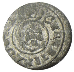 Монета Солид 1648 года Шведская оккупация Риги  королева Кристина