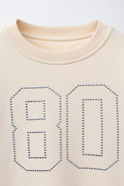 NUMBER STUD SWEATSHIRT - Zara фото 3