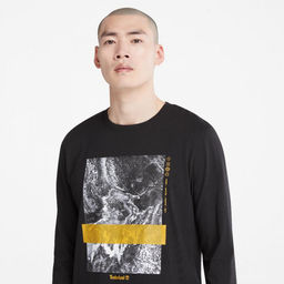 Мужская футболка с длинным рукавом Timberland Longsleeve ROC Tee черная  фото 3