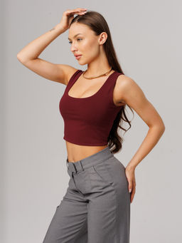 Женский укороченный топ Lingeamo темно-бордовый ЛТ-09 (28)