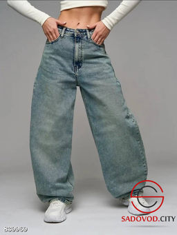 Джинсы багги с высокой посадкой - Bruno фото 2