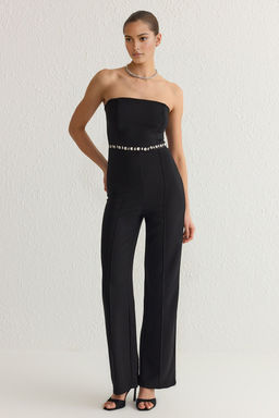 TRENDYOLMILLA Siyah Tas Aksesuar Detayl? Genis Paca Straplez Dokuma Tulum TPRSS25TU00003  фото 3