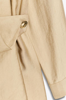 GOLD BUTTON WRAP SHIRT - Zara фото 9
