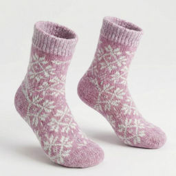 Аксессуар Носки вязаные дет арт.7420-дет СИРЕНЬ