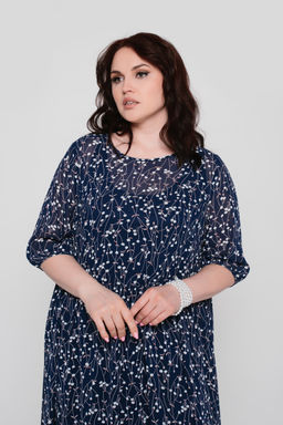 Шифон+трикотаж Платье