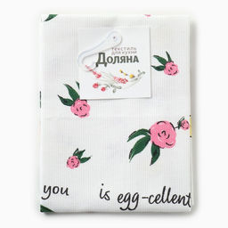 Кухонное полотенце «Доляна» Life with you, 28×46 см, 100% хлопок, рогожка 160 г/м²