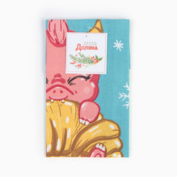 Полотенце Доляна Сладкого года 28х46 см, 100% хл, рогожка 164 г/м2  фото 4