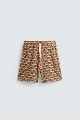 GEOMETRIC JACQUARD BERMUDA SHORTS - Zara фото 7
