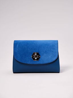 Сумка замшевая Deboro 31033 синяя гуашь