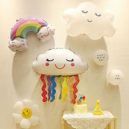 Цена за 2 шт. Воздушный шар фольгированный 22" «Облако»