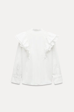 ZW COLLECTION BLOUSE WITH RUFFLES - Zara фото 4