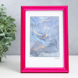 Цена за 2 шт. Фоторамка пластик "Радуга" 10х15 см, пурпурный металлик (пластик)