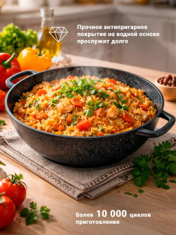 Казан 280/100 4 литра без крышки гранит кн2831аг