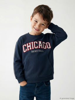 Chicago Nak??l? Erkek ?ocuk Kal?n Sweatshirt